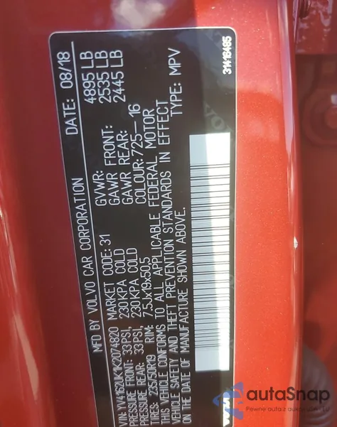 2019 Volvo Xc40 T5 Momentum z USA, uszkodzony, nr VIN YV4162UK1K2074820